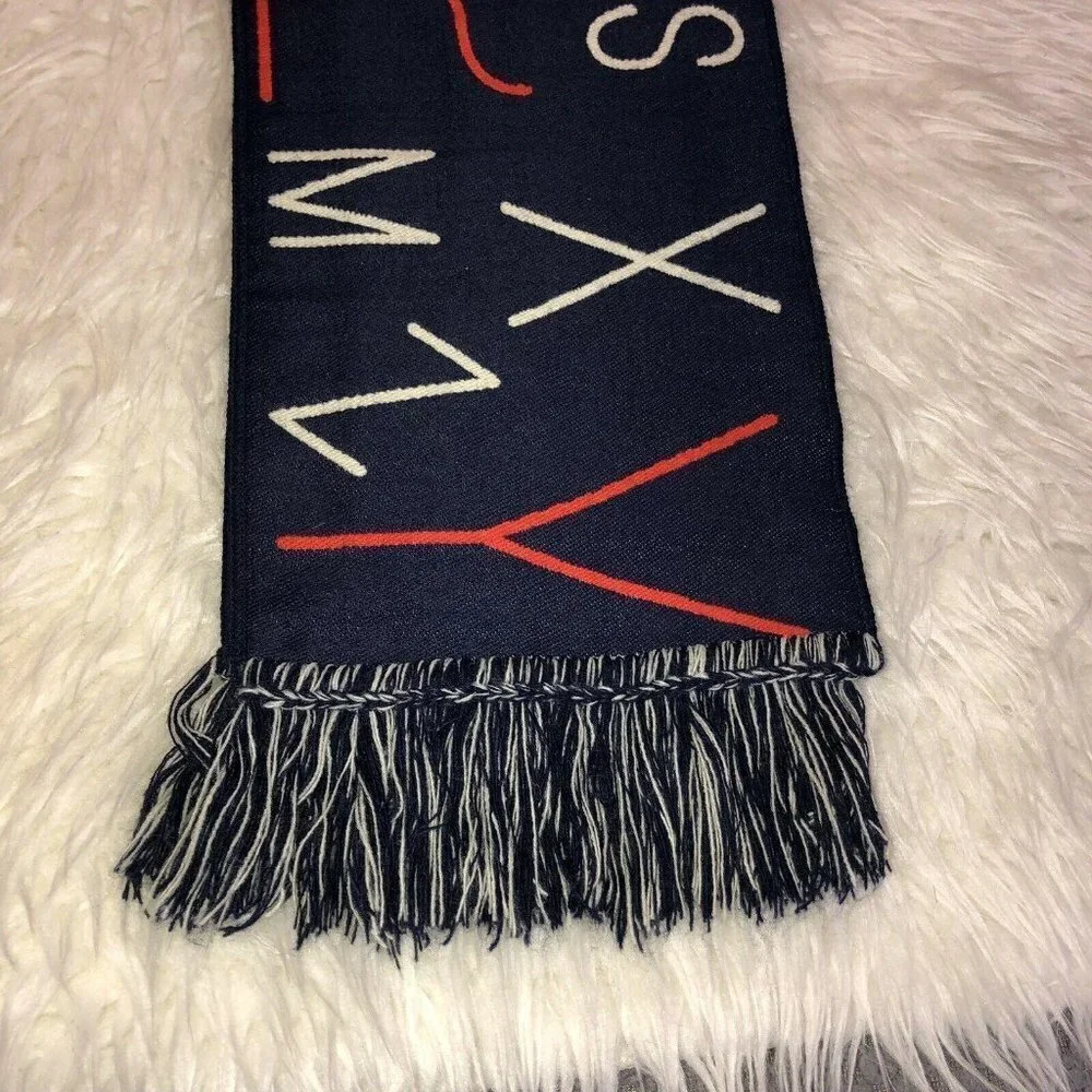 DIEHARD SCARVES Discovery Wonder Acrylic Blue Alphabet Stars Fringe Scarf